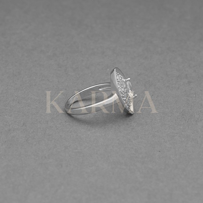 92.5% Rhodium Plated Sterling Silver Ring